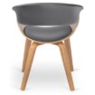 Mebel Elite Стілець Gary, велюровий, сірий/золотий дуб, ME.GARY/P/DZ/V/DG/K - Home Club, Зображення 5