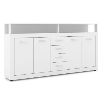 Mebel Elite Комод Blago 190 см, белый, W.LUNA/B/KOM4D4S - Home Club