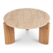 Mebel Elite Столик Travertino Max 80 см, травертин/дуб, ME.TRAVERTINOMAX/TRAW/D/L - Home Club, Зображення 3