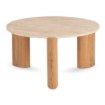Mebel Elite Столик Travertino Max 80 см, травертин/дуб, ME.TRAVERTINOMAX/TRAW/D/L - Home Club, Зображення 5
