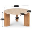 Mebel Elite Столик Travertino Max 80 см, травертин/дуб, ME.TRAVERTINOMAX/TRAW/D/L - Home Club, Зображення 7