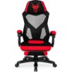 Mebel Elite Ігрове обертове крісло Bing з підніжкою, чорне/червоне, ME.BING/CZ/CZR/T/FO - Home Club, Зображення 3