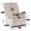 Mebel Elite Раскладной кресло Kobe, бежевый велюр, ME.KOBE/BZ/V/FW - Home Club, изображение 10