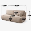 Mebel Elite Раскладной диван Arveto, бежевый, из шенила, COM.MONOM/FLOW2/SOF - Home Club, изображение 8