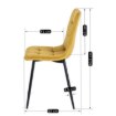 Mebel Elite Стілець Peru, гірчичного кольору, з велюру, ME.PERU/CU/V/K - Home Club, Зображення 7