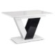 Mebel Elite Стіл Clark, розкладний, 120–160 см, білий/чорний глянцевий, PM.DUBAJ/B/PL/CZ/S - Home Club