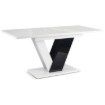 Mebel Elite Стол Clark, раскладной, 120–160 см, белый/чёрный глянцевый, PM.DUBAJ/B/PL/CZ/S - Home Club, изображение 5