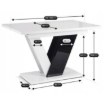 Mebel Elite Стол Clark, раскладной, 120–160 см, белый/чёрный глянцевый, PM.DUBAJ/B/PL/CZ/S - Home Club, изображение 10