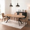 Mebel Elite Стіл Lukas, розкладний, 100–250 см, дуб золотистий/чорний, ME.LUKAS/DZ/CZ/S - Home Club, Зображення 4