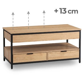 Mebel Elite Раздвижной стол-скамейка Luca 100 см, дуб/чёрный, ME.LUCA/D/CZ/L - Home Club