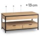Mebel Elite Розкладний стіл-лава Luca 100 см, дуб/чорний, ME.LUCA/D/CZ/L - Home Club