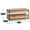 Mebel Elite Раздвижной стол-скамейка Luca 100 см, дуб/чёрный, ME.LUCA/D/CZ/L - Home Club, изображение 13