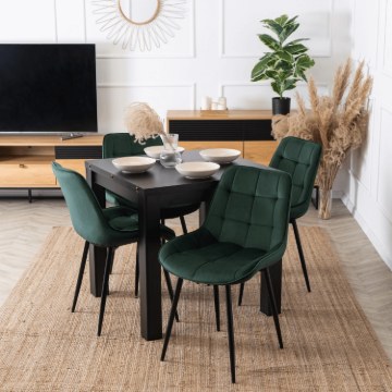 Mebel Elite Розкладний стіл Max 80–160 см, чорний, W.MAX/CZ/S - Home Club