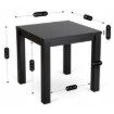 Mebel Elite Раздвижной стол Max 80–160 см, черный, W.MAX/CZ/S - Home Club, изображение 12