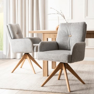 Mebel Elite Вращающееся кресло Bianco, серого цвета, ME.BIANCO/P/T/K - Home Club