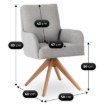 Mebel Elite Обертове крісло Bianco, сіре, ME.BIANCO/P/T/K - Home Club, Зображення 12