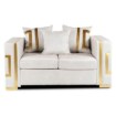 Mebel Elite Диван Pallazo 2S двухместный, кремово-золотой, ME.PALLAZO2S/KR/ZL/V/SOF - Home Club
