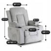 Mebel Elite Раскладной массажный кресло Box 2, серый, ME.BOX2/P/T/FW - Home Club, изображение 14