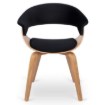 Mebel Elite Стілець Gary з велюру, чорний/золотий дуб, ME.GARY/CZ/DZ/V/DG/K - Home Club, Зображення 4