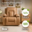 Mebel Elite Массажное кресло Box с откидной спинкой и подставкой для ног, цвет «Карамель», экокожа, ME.BOX/KAR/E/FW - Home Club, изображение 4