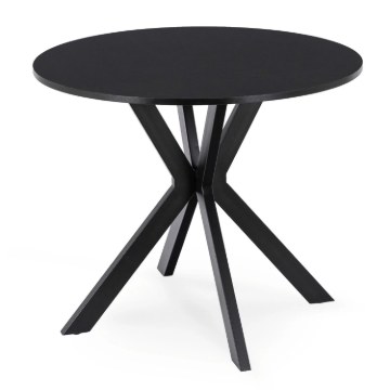 Mebel Elite Стіл Lauren 90 см, чорний, ME.LAUREN/CZ/S90 - Home Club
