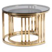 Mebel Elite Набор журнальных столиков Triton, серый/золотой, ME.TRITON/P/ZL/SZKL/L - Home Club, изображение 3