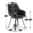 Mebel Elite Вращающееся кресло Luna, чёрная экокожа, ME.LUNA/CZ/E/K - Home Club, изображение 7