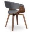Mebel Elite Стул Gary, велюровый, серый/орех, ME.GARY/P/O/DG/V/K - Home Club, изображение 5