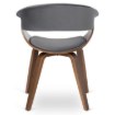 Mebel Elite Стул Gary, велюровый, серый/орех, ME.GARY/P/O/DG/V/K - Home Club, изображение 6