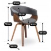 Mebel Elite Стул Gary, велюровый, серый/орех, ME.GARY/P/O/DG/V/K - Home Club, изображение 7