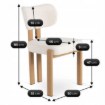 Mebel Elite Стілець Grenada Дуб/Кремовий букле, ME.GRENADA/KR/D/TB/K - Home Club, Зображення 6