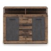 Mebel Elite Комод Blago Midi B 119,5 см, темный дуб/чёрный, W.LUNA/MIDIB/OSD/MA/KOM2D4S - Home Club, изображение 5