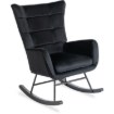 Mebel Elite Крісло-гойдалка Jackson, чорне, велюрове, ME.JACKSON/CZ/V/FW - Home Club