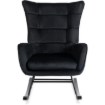 Mebel Elite Крісло-гойдалка Jackson, чорне, велюрове, ME.JACKSON/CZ/V/FW - Home Club, Зображення 3
