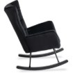 Mebel Elite Крісло-гойдалка Jackson, чорне, велюрове, ME.JACKSON/CZ/V/FW - Home Club, Зображення 4