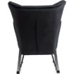 Mebel Elite Крісло-гойдалка Jackson, чорне, велюрове, ME.JACKSON/CZ/V/FW - Home Club, Зображення 5