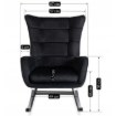Mebel Elite Крісло-гойдалка Jackson, чорне, велюрове, ME.JACKSON/CZ/V/FW - Home Club, Зображення 6