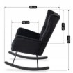 Mebel Elite Крісло-гойдалка Jackson, чорне, велюрове, ME.JACKSON/CZ/V/FW - Home Club, Зображення 7