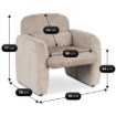 Mebel Elite Кресло для отдыха Togo, бежевого цвета, ME.TOGO/BZ/T/FW - Home Club, изображение 9