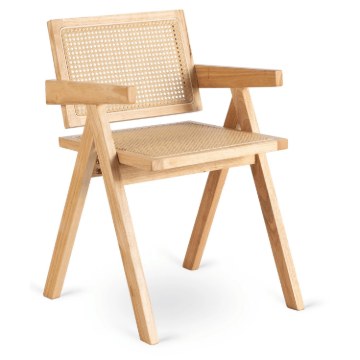 Mebel Elite Стул Madera «Дуб/Бежевый» с ажурной отделкой, ME.MADERA/KR/RT/D/DK/K - Home Club
