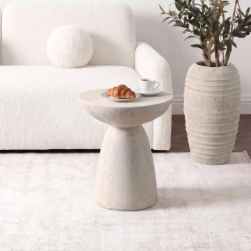 Mebel Elite Столик Nell 41 см, кремовый/бежевый, современный, ME.NELL/KR-BZ/MGO/L - Home Club