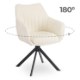 Mebel Elite Вращающееся кресло Baja кремового цвета из ткани «букле», ME.BAJA/KR/CZ/TB/K - Home Club