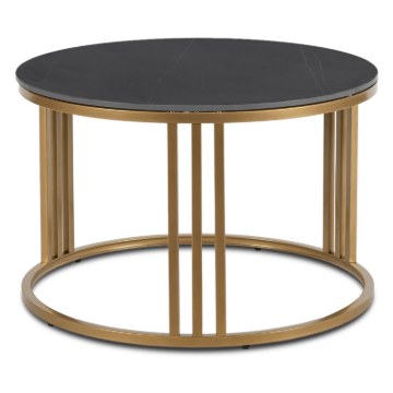 Mebel Elite Керамический столик Korin «Черный мрамор/Золотой», ME.KORIN/CZM/ZL/L - Home Club