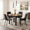 Mebel Elite Стол Harry, раскладной, 102–142 см, дуб Craft/чёрный, W.HARRY/DC/CZ/S - Home Club, изображение 2