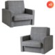 Mebel Elite Набор из 2 одноместных кресел-кроватей Milan 1, серый, PPHUE.MAJA1/POLARIS19/Z2/FW - Home Club