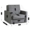 Mebel Elite Набор из 2 одноместных кресел-кроватей Milan 1, серый, PPHUE.MAJA1/POLARIS19/Z2/FW - Home Club, изображение 13