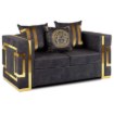 Mebel Elite Диван Pallazo 2S двухместный, чёрный/золотой, ME.PALLAZO2S/CZ/ZL/V/SOF - Home Club, изображение 3