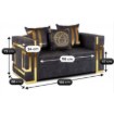 Mebel Elite Диван Pallazo 2S двухместный, чёрный/золотой, ME.PALLAZO2S/CZ/ZL/V/SOF - Home Club, изображение 9