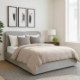 Mebel Elite Ліжко 160x200 Bristol із ящиком для речей, сіре велюрове, ME.BRISTOL/160/P/V/LOZZPOJ - Home Club