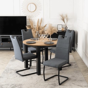 Mebel Elite Стілець Lopez Темно-сірий/Чорний, ME.LOPEZ/CP/CZ/T/K - Home Club